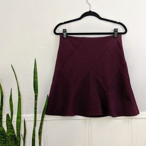 WHBM Eggplant Purple A-Line Stretch Skirt